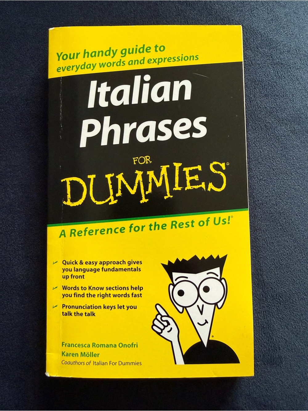 Italian Phrases For Dummies - Yellow & Black Phrasebook